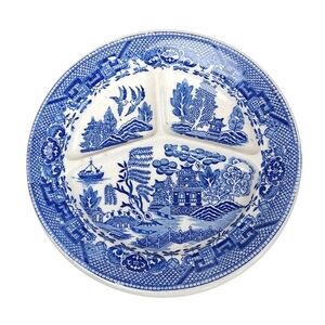 Blue Willow Divided Plate